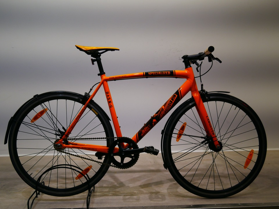 renovere lammelse tiltrækkende Brugt Specialized Langster Durango 52cm Orange Fixie cykel. - Baisikeli